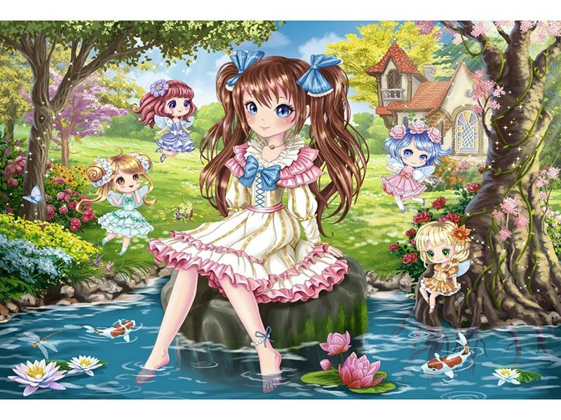 Холст с красками 30х40 см по ном. Аниме. Милые феи. Арт. ХК-1268