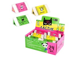 Ластик 18*25*64 мм «ТВОЙ МЕССЕДЖ» (термопласт. резина, треугольный) 24шт/уп доставка оптом в Донецк