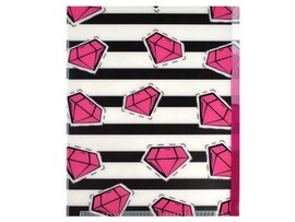 Папка-уголок А5 для документов «БРИЛЛИАНТЫ» (пластик, 3 отделения) доставка оптом в Донецк