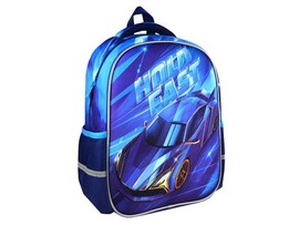 Ранец школьный «МЕГАСКОРОСТЬ» 27,5*37,5*14,5 см (полиэстер, ЭВА панель, 1 отделение на молнии, формоустойчивая спинка) доставка оптом в Донецк