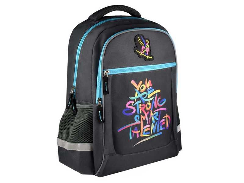 Донецк игрушка оптом Рюкзак школьный «МОТИВАЦИЯ» 31*42*15 см (полиэстер, 1 отделение на молнии, формоустойчивая спинка)