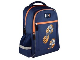 Рюкзак школьный «СЛЕДЫ» 31*42*15 см (полиэстер, 1 отделение на молнии, формоустойчивая спинка) доставка оптом в Донецк