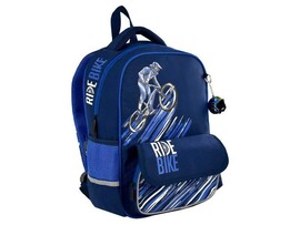 Рюкзак школьный «РАЙД БАЙК» 28*37,5*13,5 см (полиэстер, 1 отделение на молнии, формоустойчивая спинка) доставка оптом в Донецк