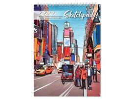 Скетчпад 185*250 мм 30 л «МЕГАПОЛИС» (гребень, офсет, мат. лам.) доставка оптом в Донецк
