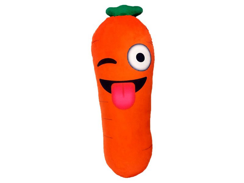 Донецк игрушка оптом Подушка-игрушка Морковка язык 80см CAR-003