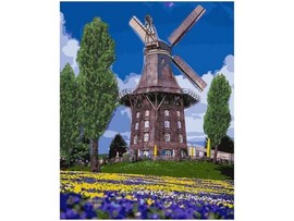 Холст с красками 40х50 см по номерам. ВЕТРЯНАЯ МЕЛЬНИЦА доставка оптом в Донецк
