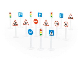 Набор дорожных знаков №1 16 эл. в пакете доставка оптом в Донецк