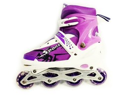 Ролики 39-42 р. (металл. рама, свет. колеса) в сумке 611L доставка оптом в Донецк