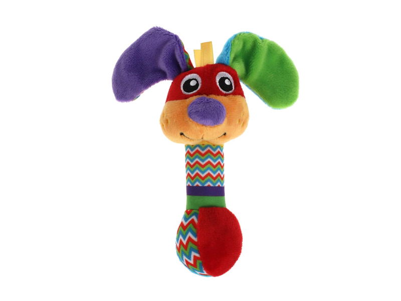 Текстильная погремушка "Собака с мячиком" 15 см, блистер. RSD-D