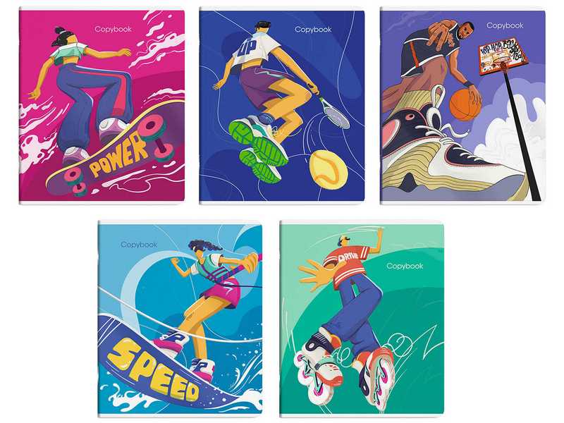 Донецк игрушка оптом Тетрадь 96 л КЛЕТКА «БОЛЬШОЙ СПОРТ» (мелов. картон, офсет)