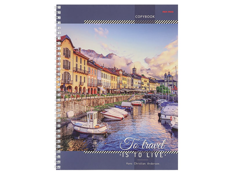 Тетрадь А4 60л. Лодки у озера, клетка, греб., мел. обл. 60-5878