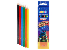 Карандаши цветные 6цв. «МАШИНЫ СУПЕРГЕРОЕВ» КЦ-2536 доставка оптом в Донецк