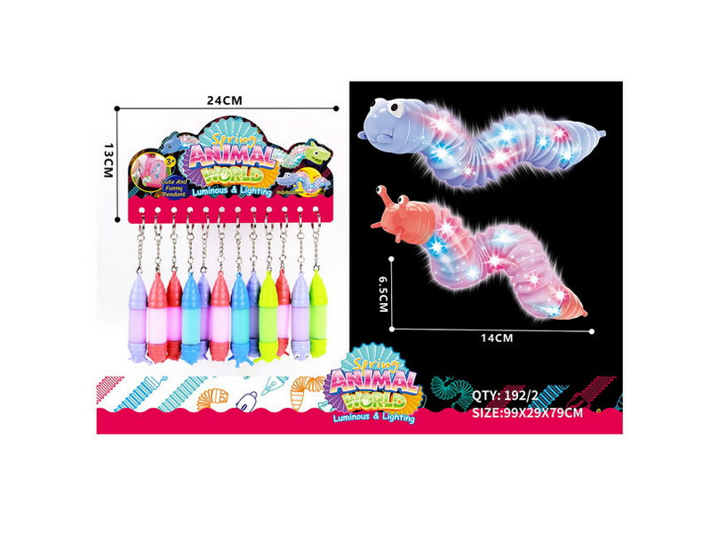 Донецк игрушка оптом Брелок-антистресс «СЛИЗЕНЬ» (свет) 12шт/уп SS-3126