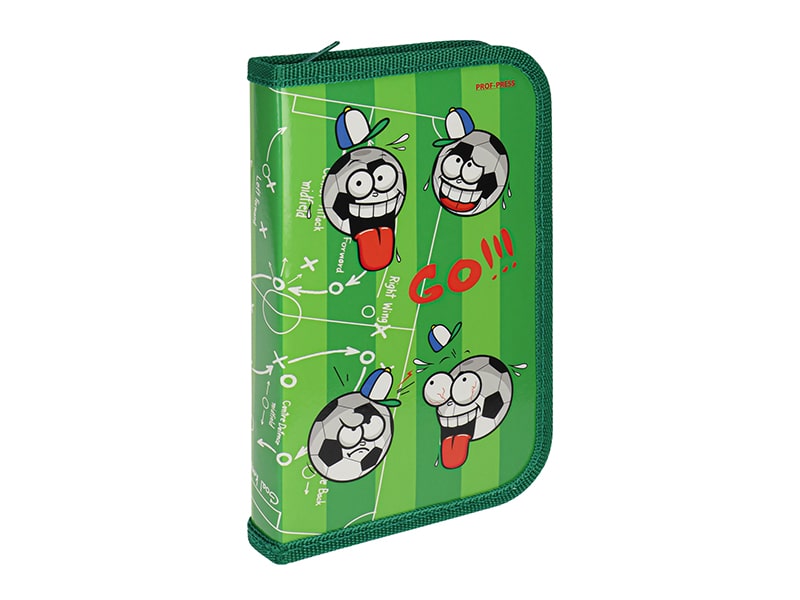 Пенал 1-секц. Прикольный футбол, 19*11 см, гл. лам. Арт.ПН-7664