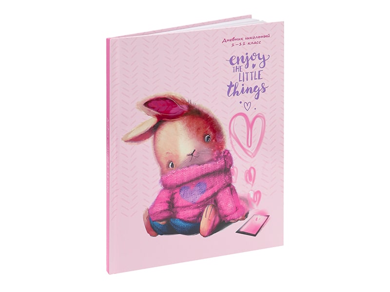 Дневник школ. "Зайка в свитере" 40л., 7БЦ, гл. лам. Д40-9130