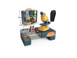 Микроскоп на бат. (3 объектива 100Х, 600Х, 1200Х) 22*25*12 см в чемодане 1188-1 доставка оптом в Донецк