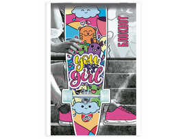 Блокнот А6 40л клетка «ЯРКИЙ СКЕЙТБОРД» (скрепка, офсет) доставка оптом в Донецк