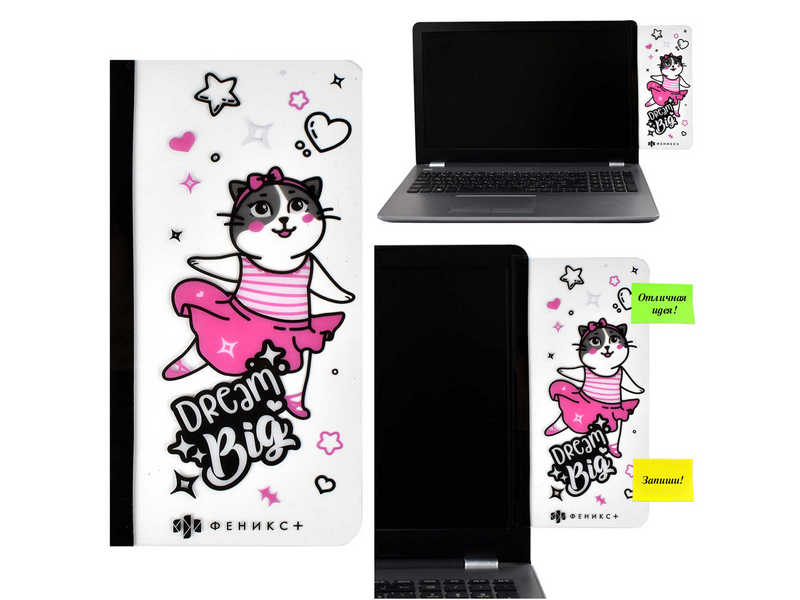 Донецк игрушка оптом Панель на монитор для стикеров 10*20 см «КОТ» ( ПВХ, 500 мкм)