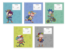 Тетрадь 12 л ЛИНИЯ «ШКОДНИК» (мелов. картон, офсет) доставка оптом в Донецк