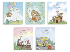 Тетрадь 18 л ЛИНИЯ «ЛИСЬИ ИСТОРИИ» (мелов. картон, офсет) доставка оптом в Донецк