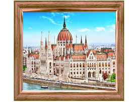 Алмазная мозаика 30х40 см СОЛНЕЧНЫЙ БУДАПЕШТ (стразы квадрат., класс.) доставка оптом в Донецк