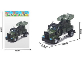 Машина инерц. металл. «Военная. Радар» 13 см, прорезин. колеса, в пак. 7135G2