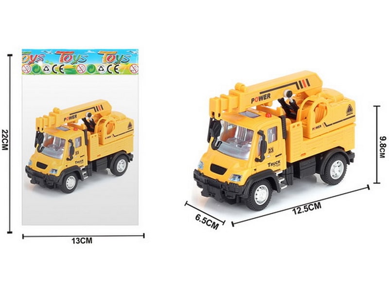 Машина инерц. металл. «Кран» 13 см, прорезин. колеса, в пак. 7134K1