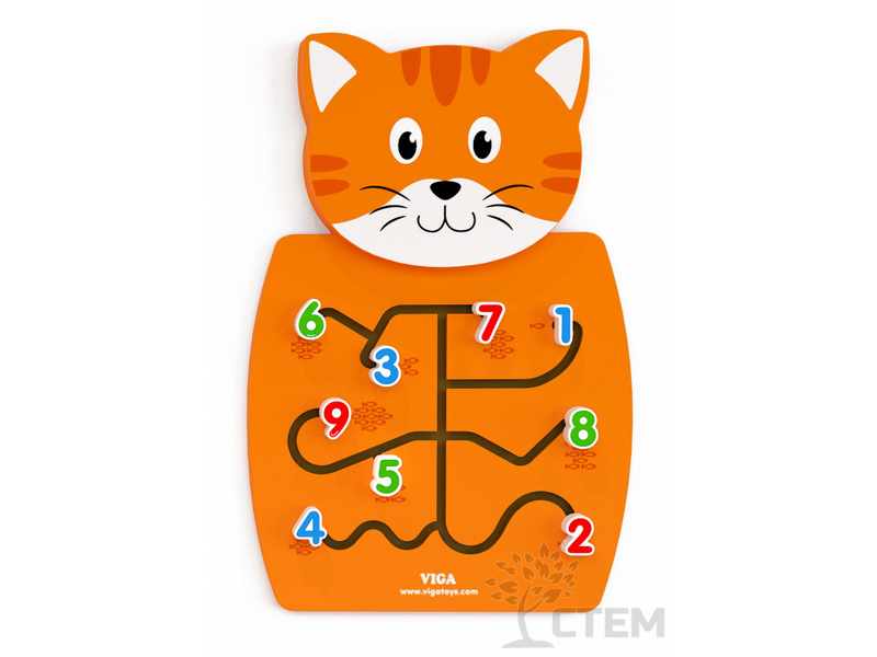 Донецк игрушка оптом Панель "Кот-цифры"