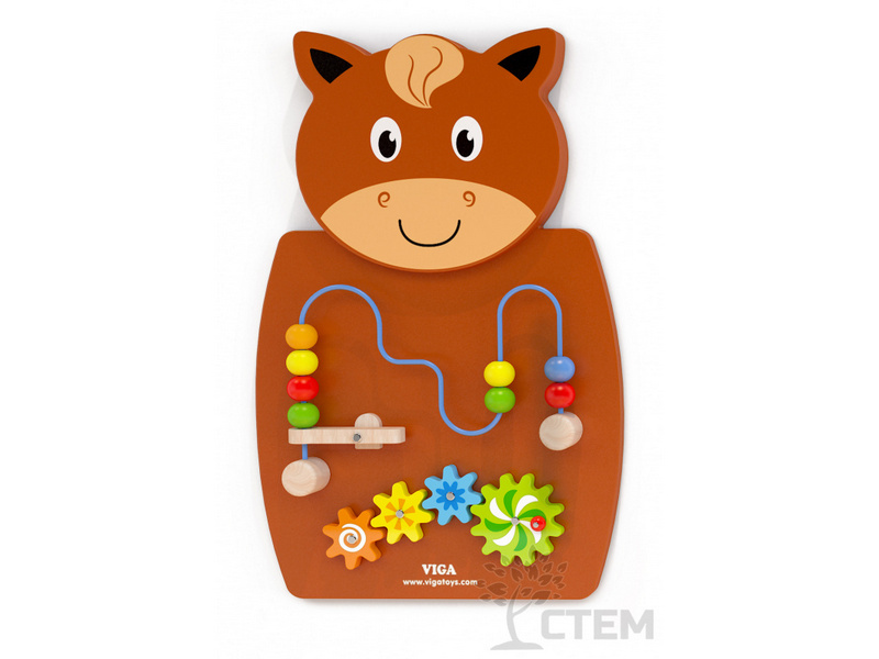 Донецк игрушка оптом Панель "Лошадка-шестерни"