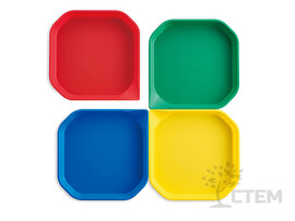 Fun2 Play (лоток для активных игр синий, зелёный, жёлтый, красный 25*25*2,5 см 4 шт) доставка оптом в Донецк