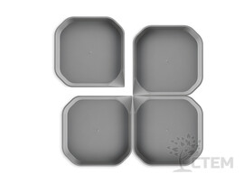 Fun2 Play (лоток для активных игр серый 25*25*2,5 см 4 шт) доставка оптом в Донецк