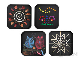 Fun2 Play (лоток для активных игр черный 25*25*2,5 см 4 шт) доставка оптом в Донецк