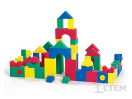 Набор для класса. Блоки геометрические мягкие 68 шт доставка оптом в Донецк