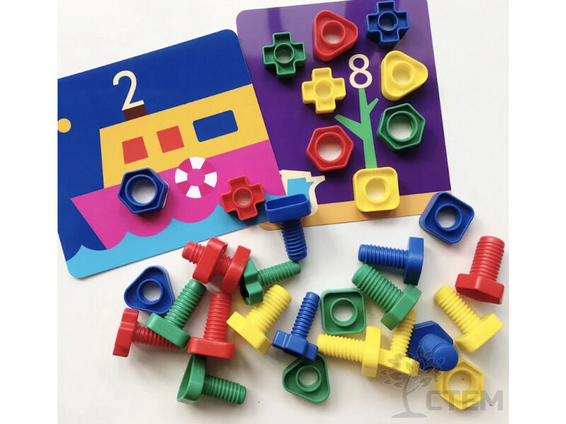 Донецк игрушка оптом Набор для группы «Гайки и болтики» с карточками