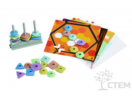 Набор с карточками «Геоигра» 30 фигур (эко-пластик) доставка оптом в Донецк