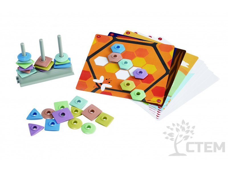 Донецк игрушка оптом Набор с карточками «Геоигра» 30 фигур (эко-пластик)