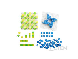 Набор "Учимся считать до 100" (кубики полупрозрачные и кубики с цифрами) доставка оптом в Донецк