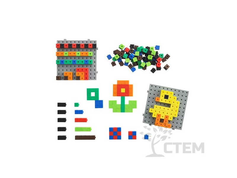 Донецк игрушка оптом Набор с основанием и карточками (кубики соединяющиеся 1 см 240 шт)