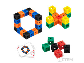 Математические кубики 2 см 100 шт с карточками доставка оптом в Донецк