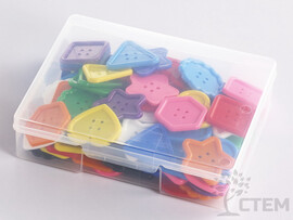 Материал счетный "Пуговицы" (набор больших цветных пуговиц) доставка оптом в Донецк