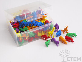 Материал счетный фигурки "Дикие животные" (120 шт,10 видов, 6 цветов) доставка оптом в Донецк