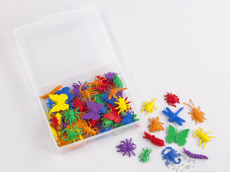 Донецк игрушка оптом Материал счетный фигурки "Насекомые" (72 шт, 12 видов, 6 цветов)