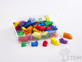 Материал счетный фигурки "Транспорт" (72 шт, 6 видов, 6 цветов) доставка оптом в Донецк