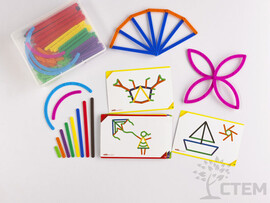 Палочки счетные Геостикс "Юниор" 200 дет. с заданиями доставка оптом в Донецк