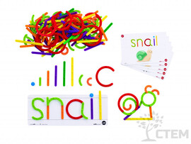 Палочки счетные Геостикс 200 дет. Конструктор слов с карточками доставка оптом в Донецк