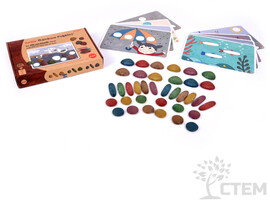 Радужные камешки "Юниор" (Эко) 3 формы, 6 цветов, 36 шт с карточками доставка оптом в Донецк