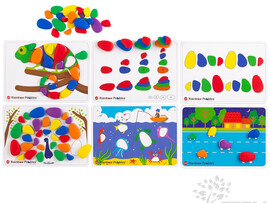 Набор с карточками заданий A4. Радужные камешки 13206 доставка оптом в Донецк