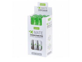 Корректор-ручка Hatber X-Mate 3мл, метал. након., колпачок, клип, к/к