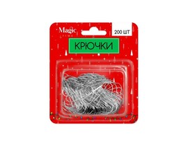 Крючки СЕРЕБРИСТЫЕ из стальной проволоки 3,5 см (200шт/уп) 91104 доставка оптом в Донецк