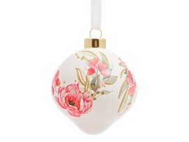 Шар елочный капелька ПИОН в розовом из стекла 8*8*7,5 см 89837 доставка оптом в Донецк